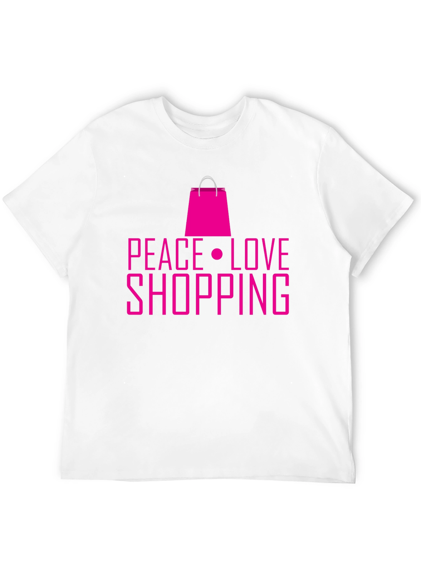 Peace Love Shopping Black T-Shirt