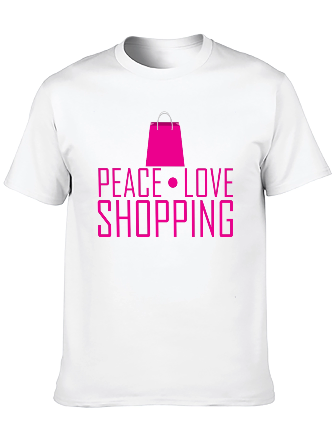 Peace Love Shopping Black T-Shirt