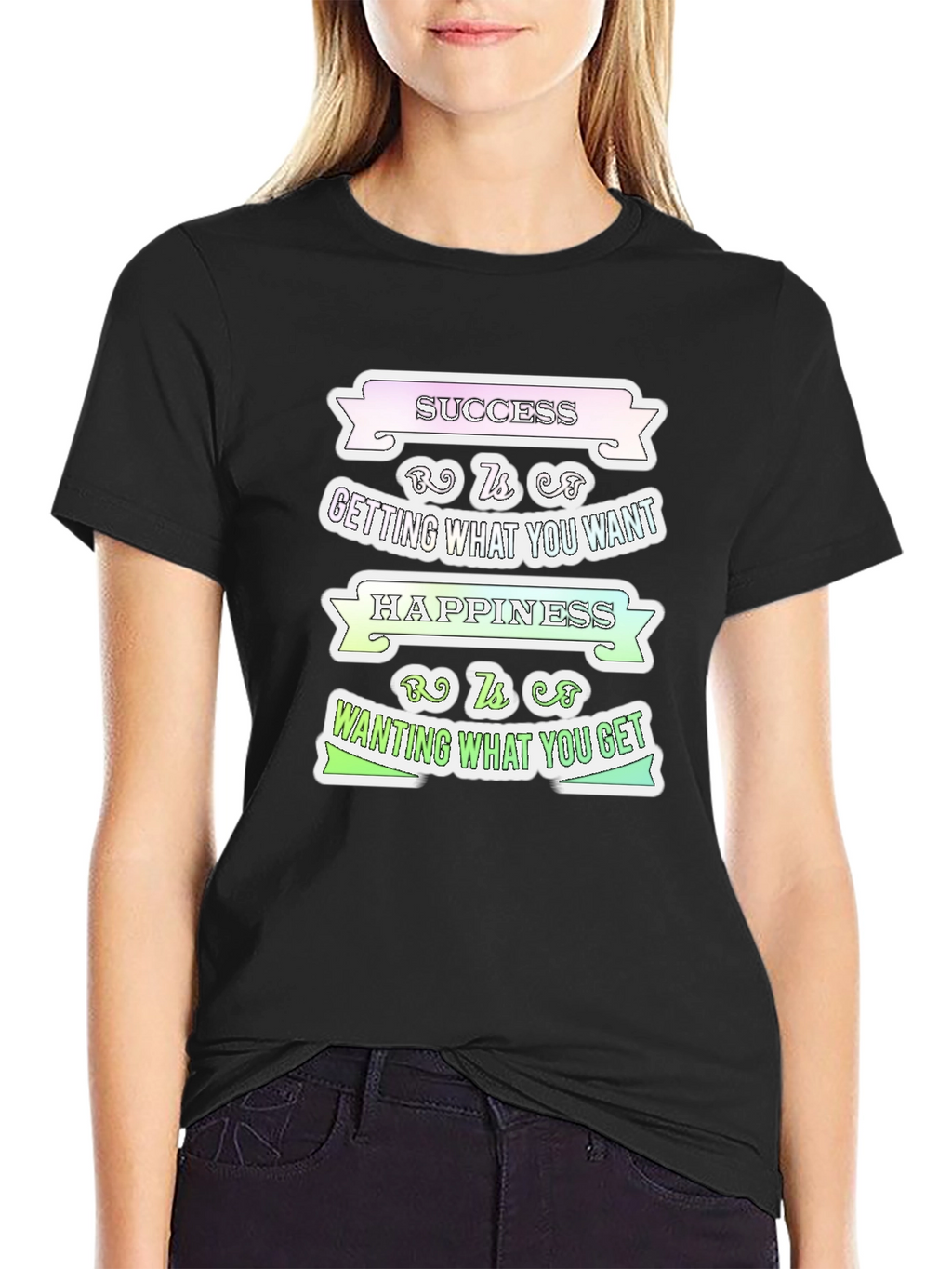 Success Happiness Mens T-Shirt - Inspirational Graphic Tee
