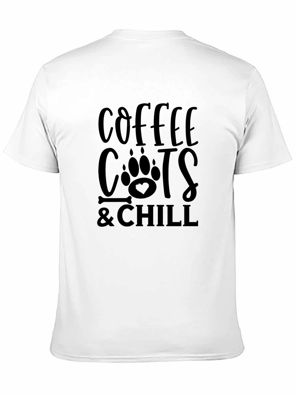 Coffee Cats & Chill Black Graphic T-Shirt