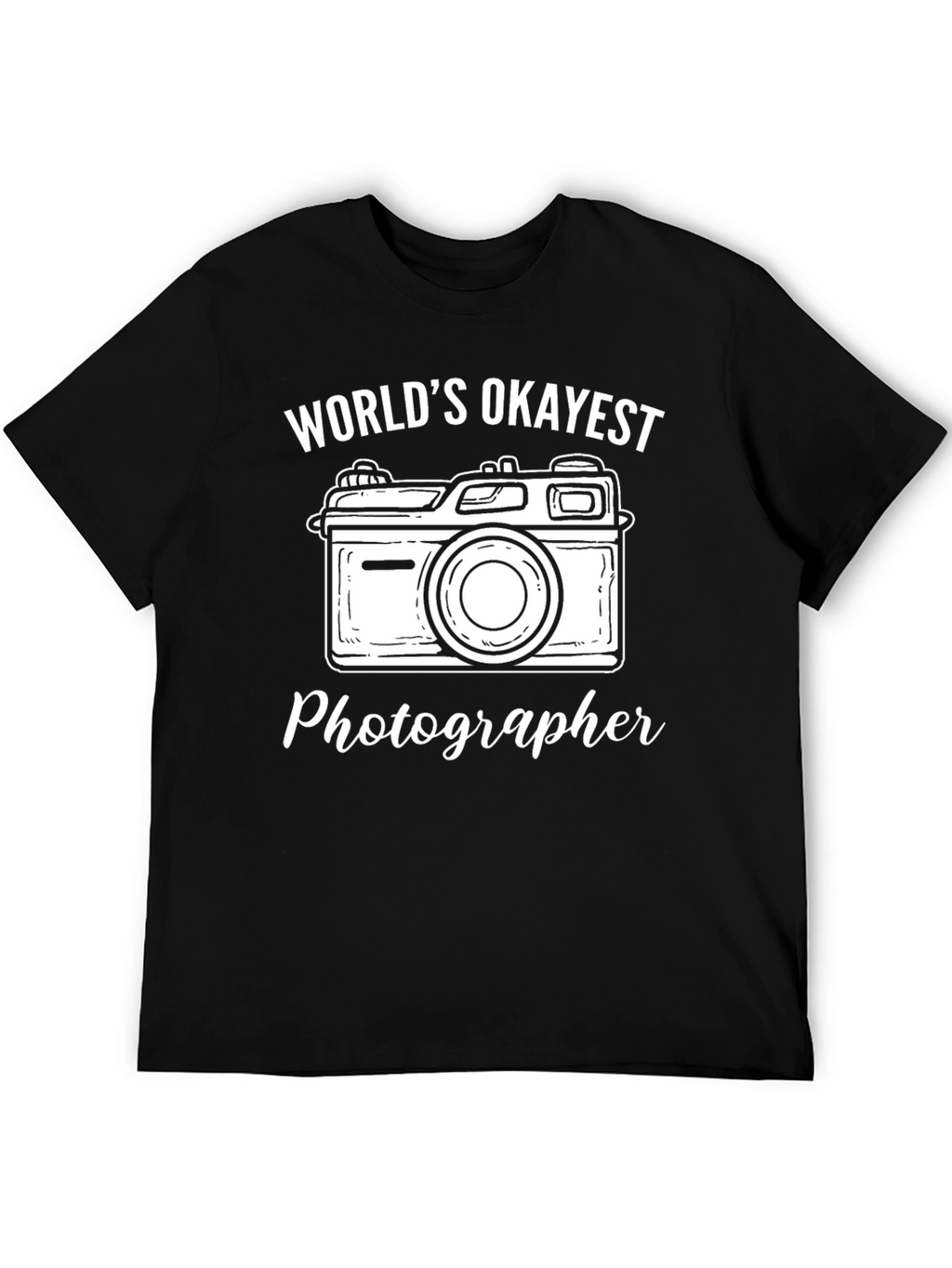 Worlds Okayest Photographer T-Shirt - Black