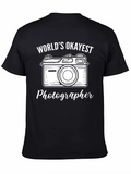 Worlds Okayest Photographer T-Shirt - Black