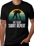 Eat Sleep Shoot Repeat Black T-Shirt