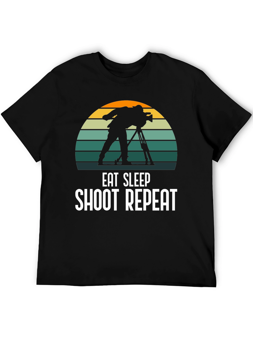 Eat Sleep Shoot Repeat Black T-Shirt