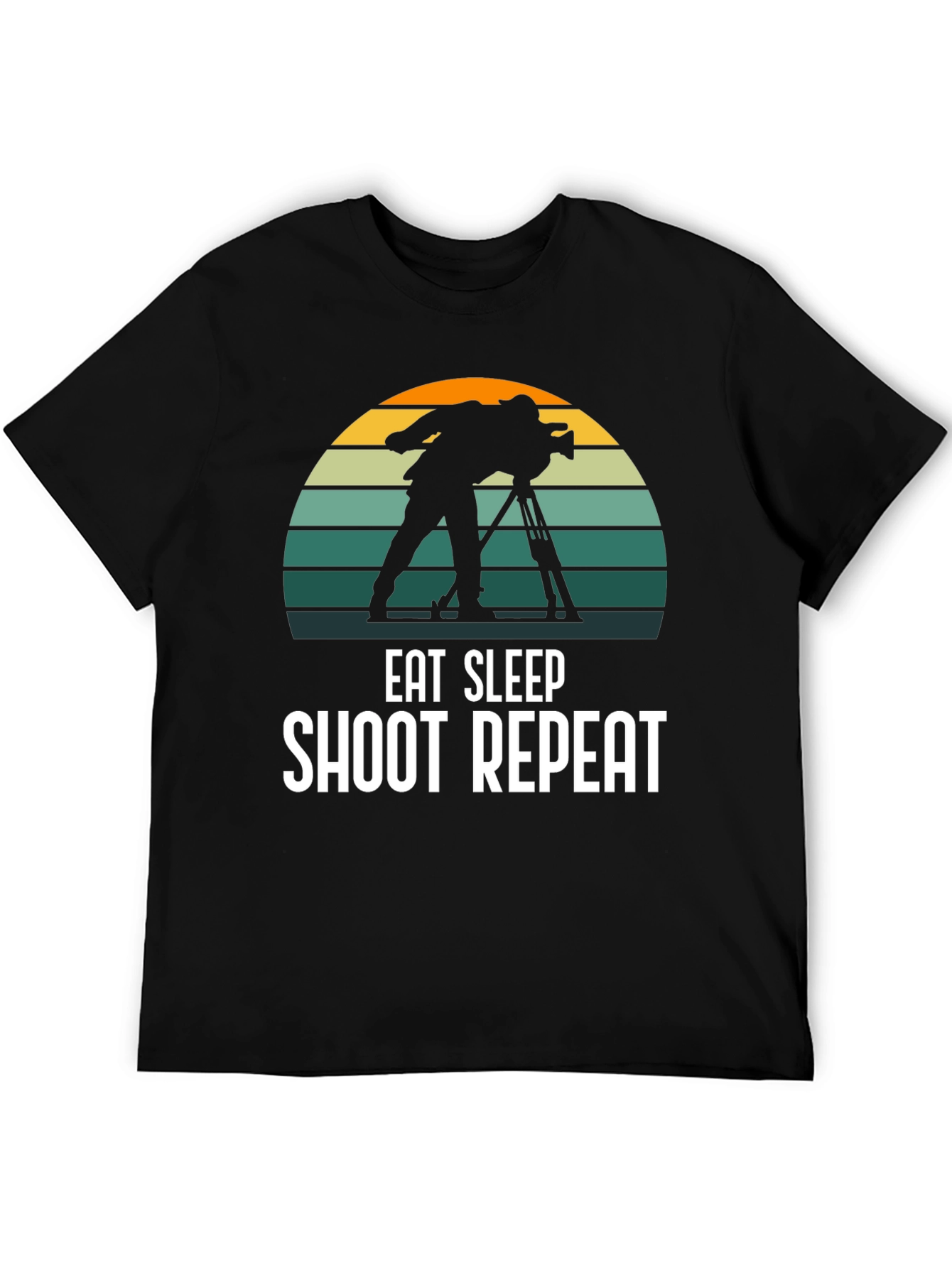 Eat Sleep Shoot Repeat Black T-Shirt
