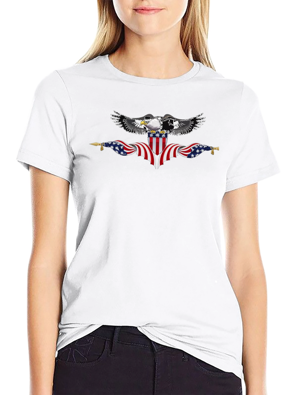 American Eagle Flag Graphic T-Shirt - Patriotic Tee