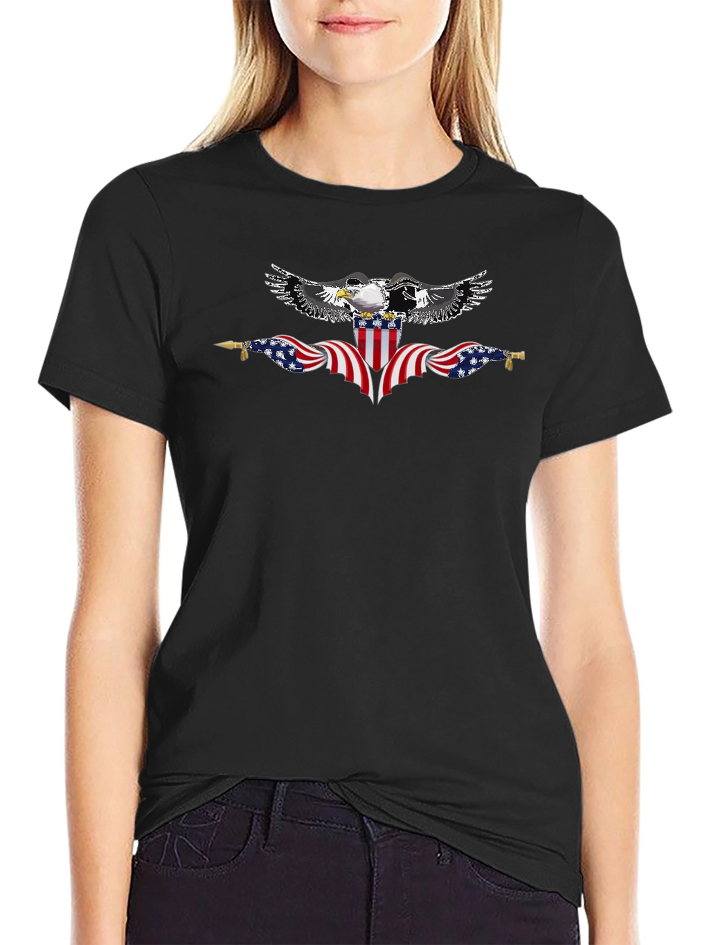 American Eagle Flag Graphic T-Shirt - Patriotic Tee
