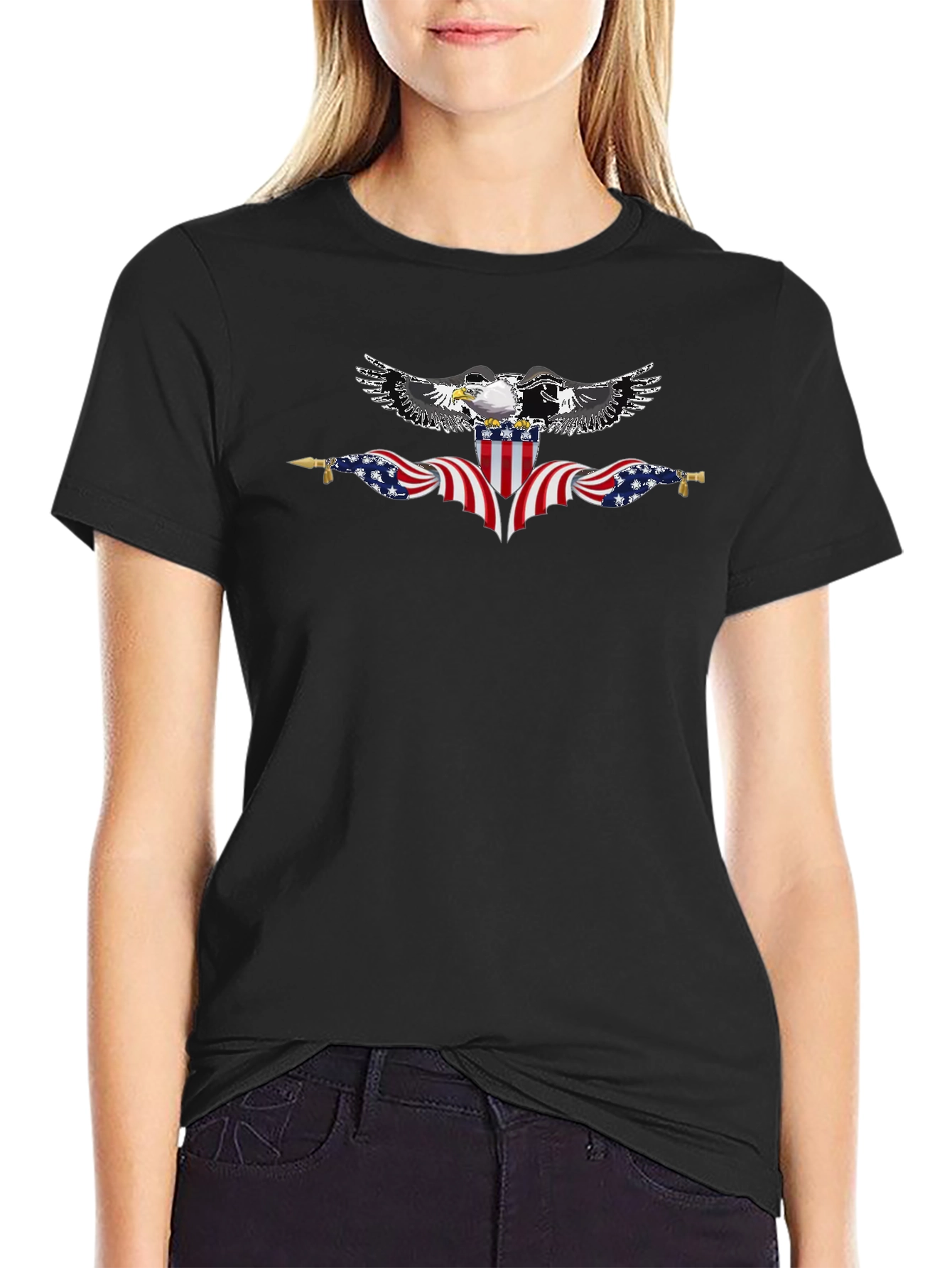 American Eagle Flag Graphic T-Shirt - Patriotic Tee