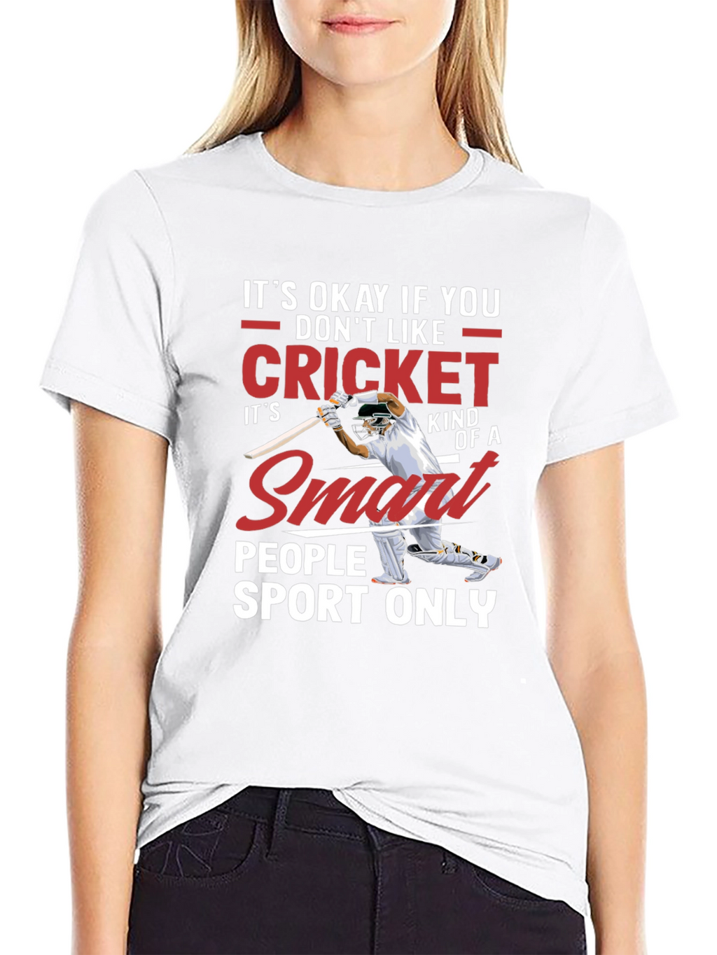 Cricket Smart People Sport T-Shirt - Black