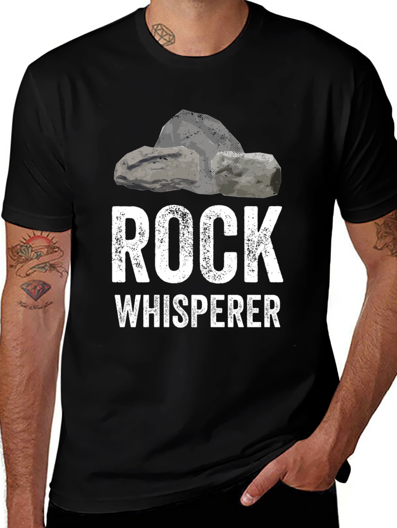 Rock Whisperer Graphic Tee - Black T-Shirt