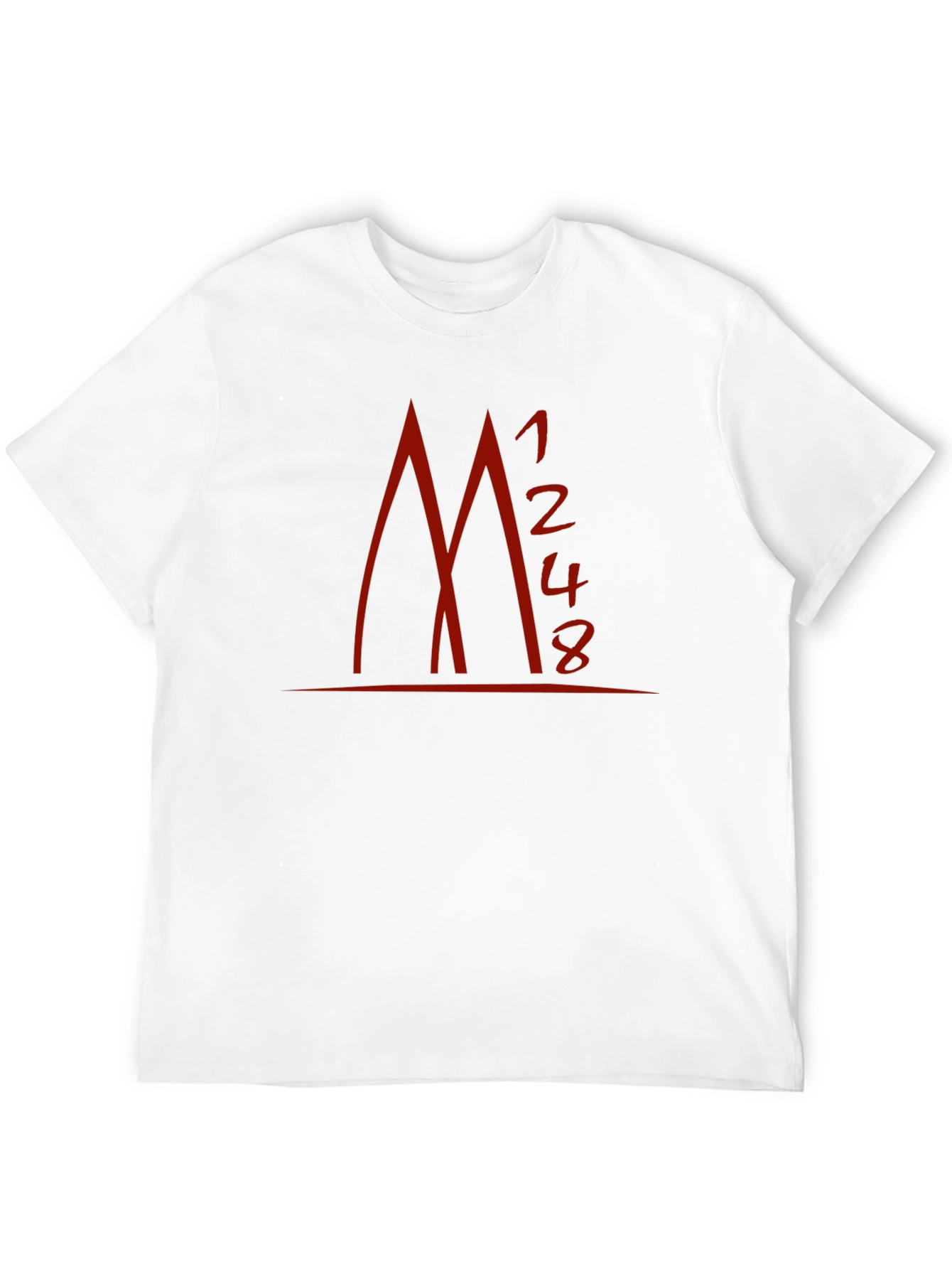 Geometric Red Print Black T-Shirt