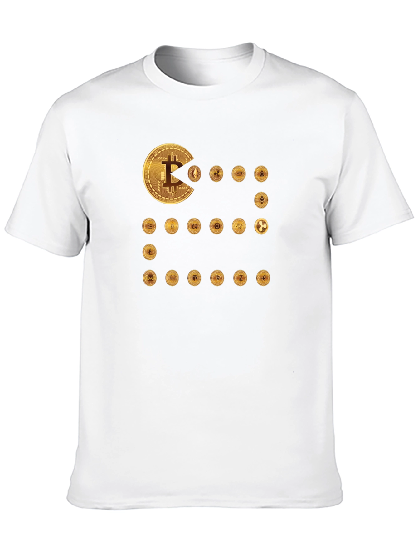 Crypto Coin Eater T-Shirt - Bitcoin Ethereum Design