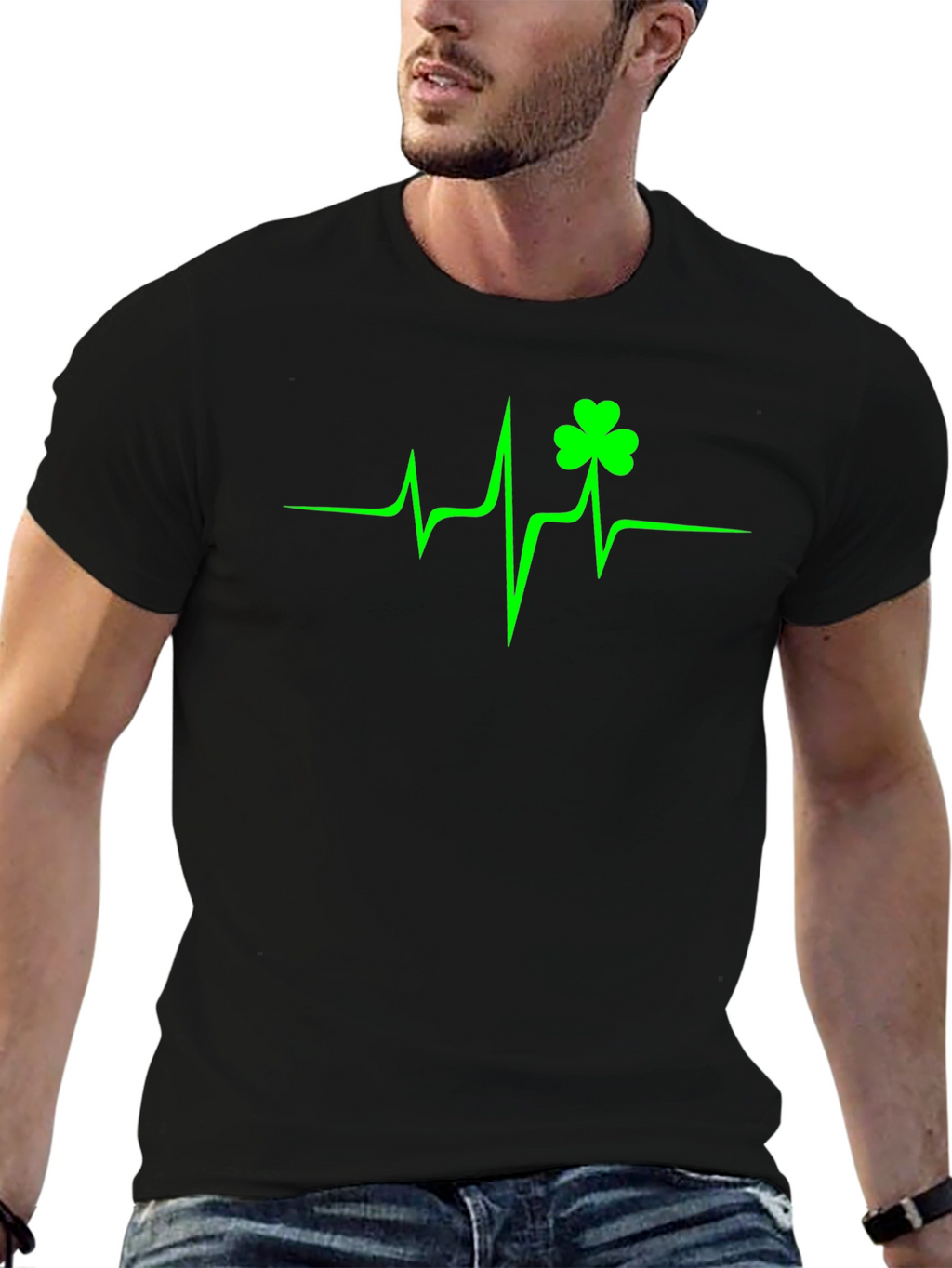 Shamrock Heartbeat T-Shirt - St. Patricks Day