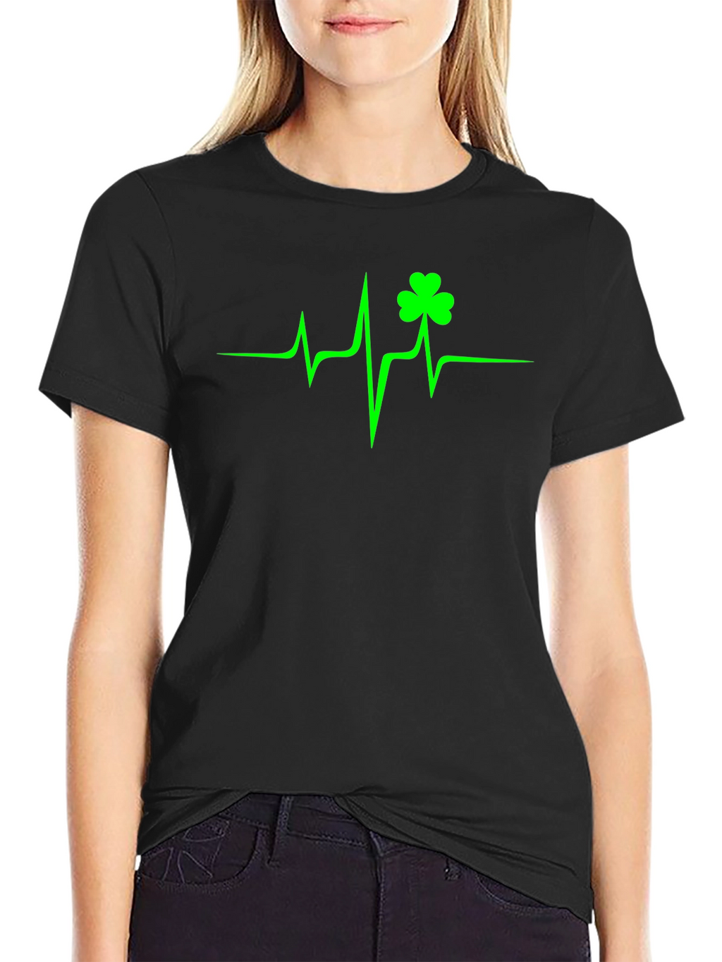 Shamrock Heartbeat T-Shirt - St. Patricks Day