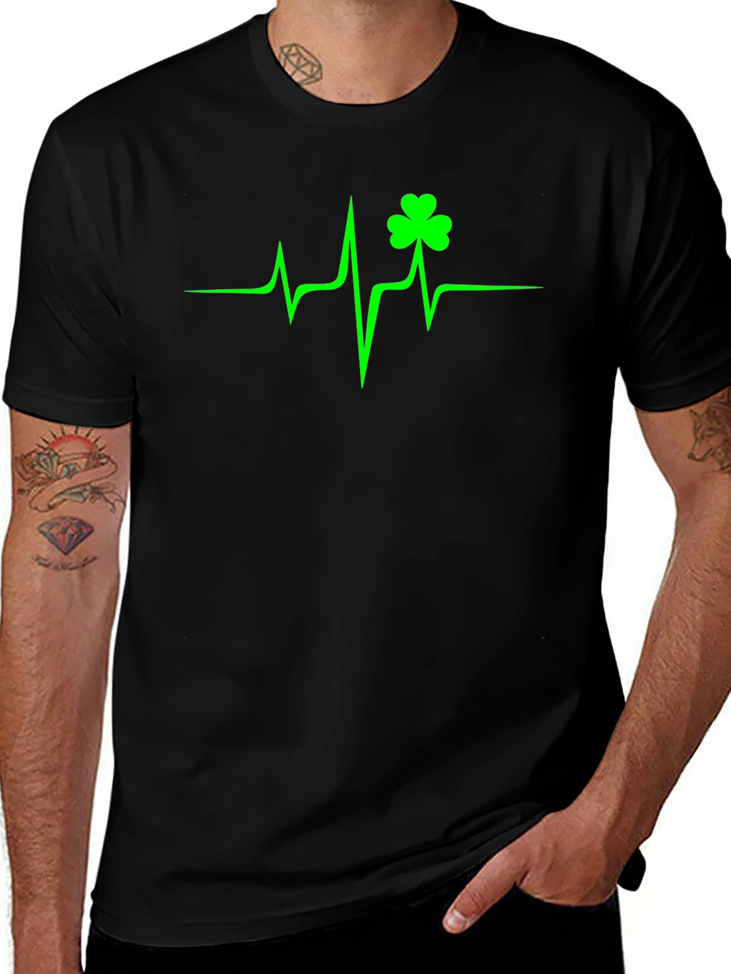 Shamrock Heartbeat T-Shirt - St. Patricks Day