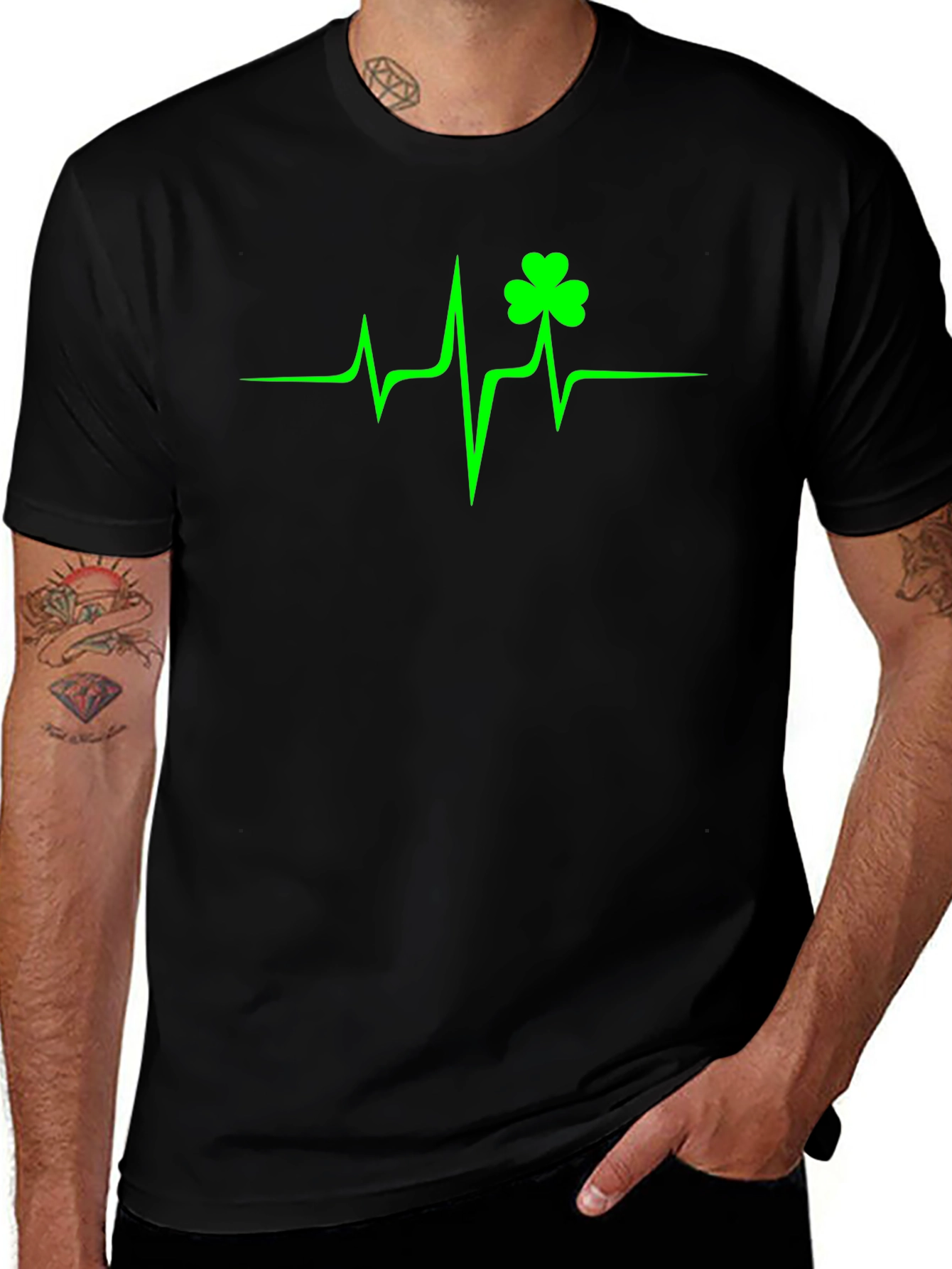 Shamrock Heartbeat T-Shirt - St. Patricks Day