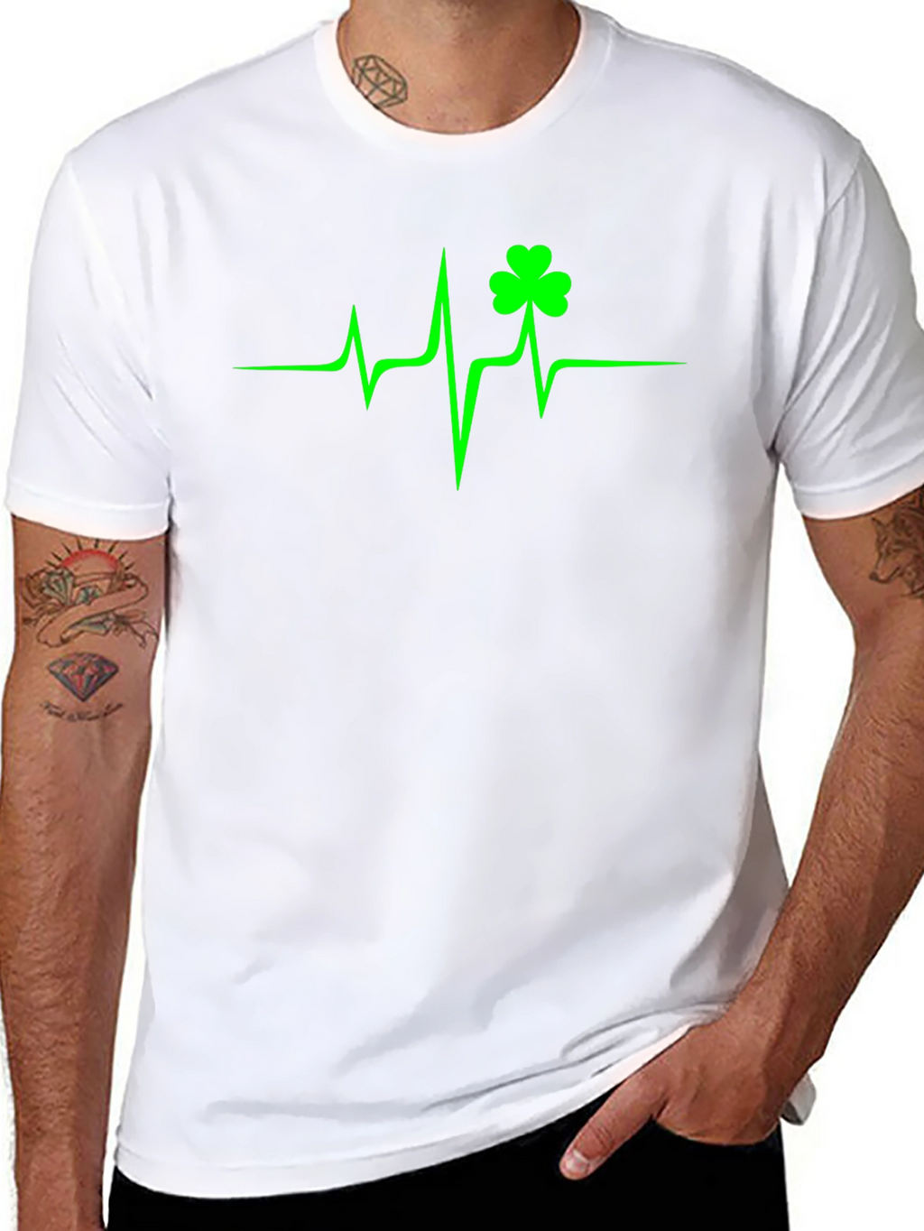 Shamrock Heartbeat T-Shirt - St. Patricks Day