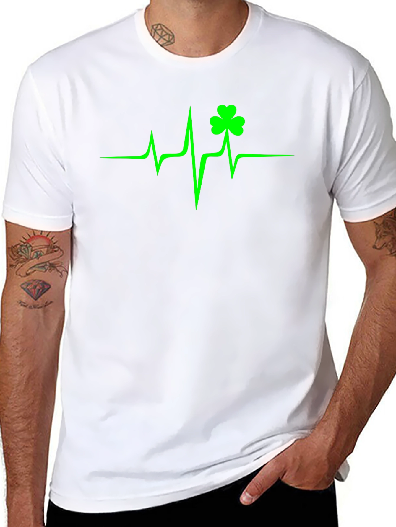 Shamrock Heartbeat T-Shirt - St. Patricks Day