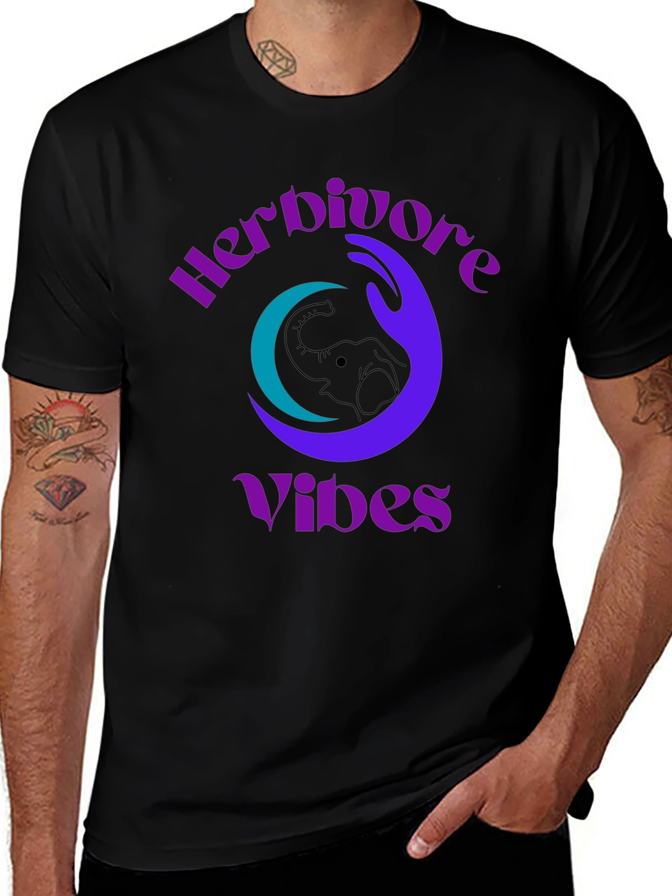 Herbivore Vibes Graphic Tee - Elephant Design