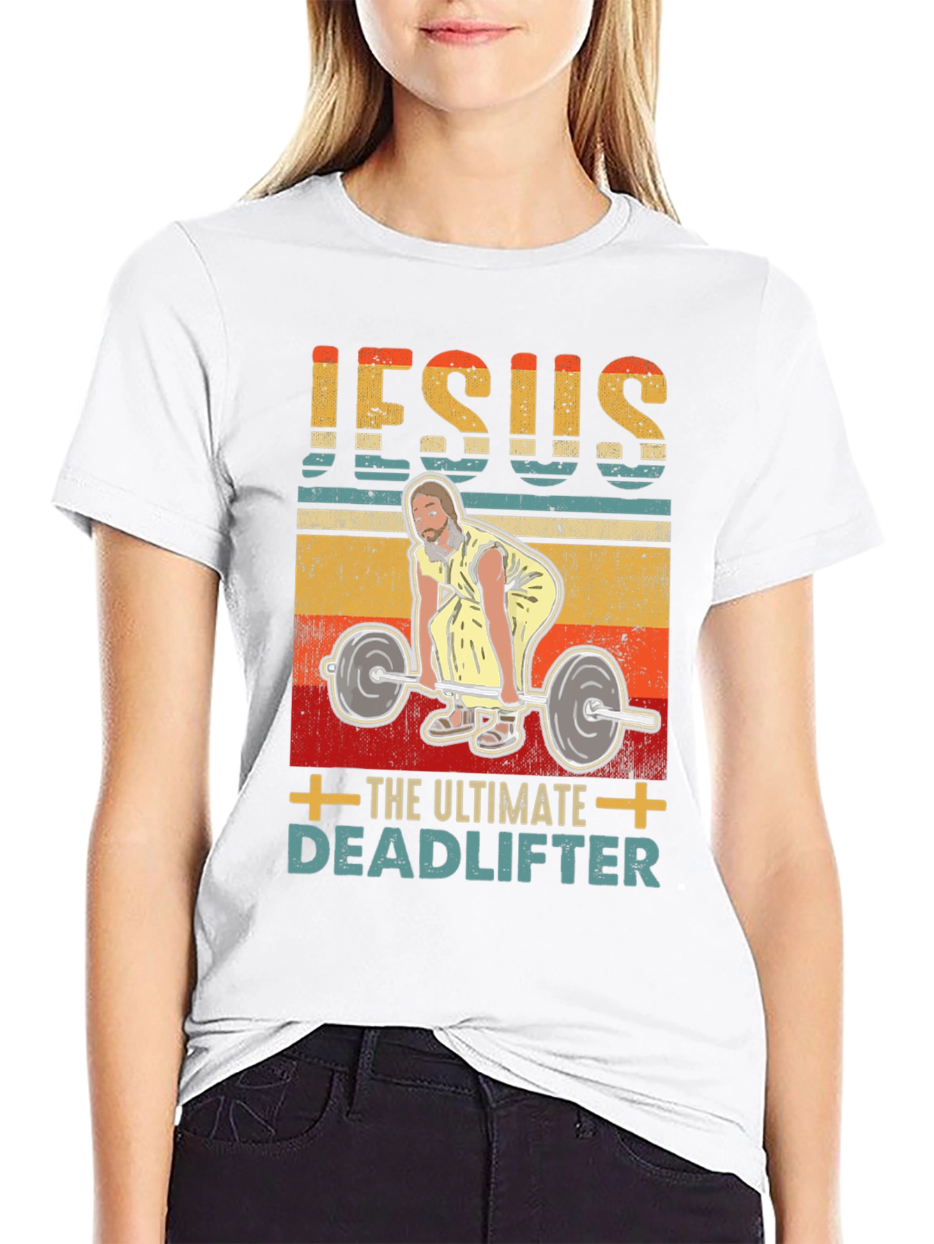 Jesus The Ultimate Deadlifter Graphic T-Shirt