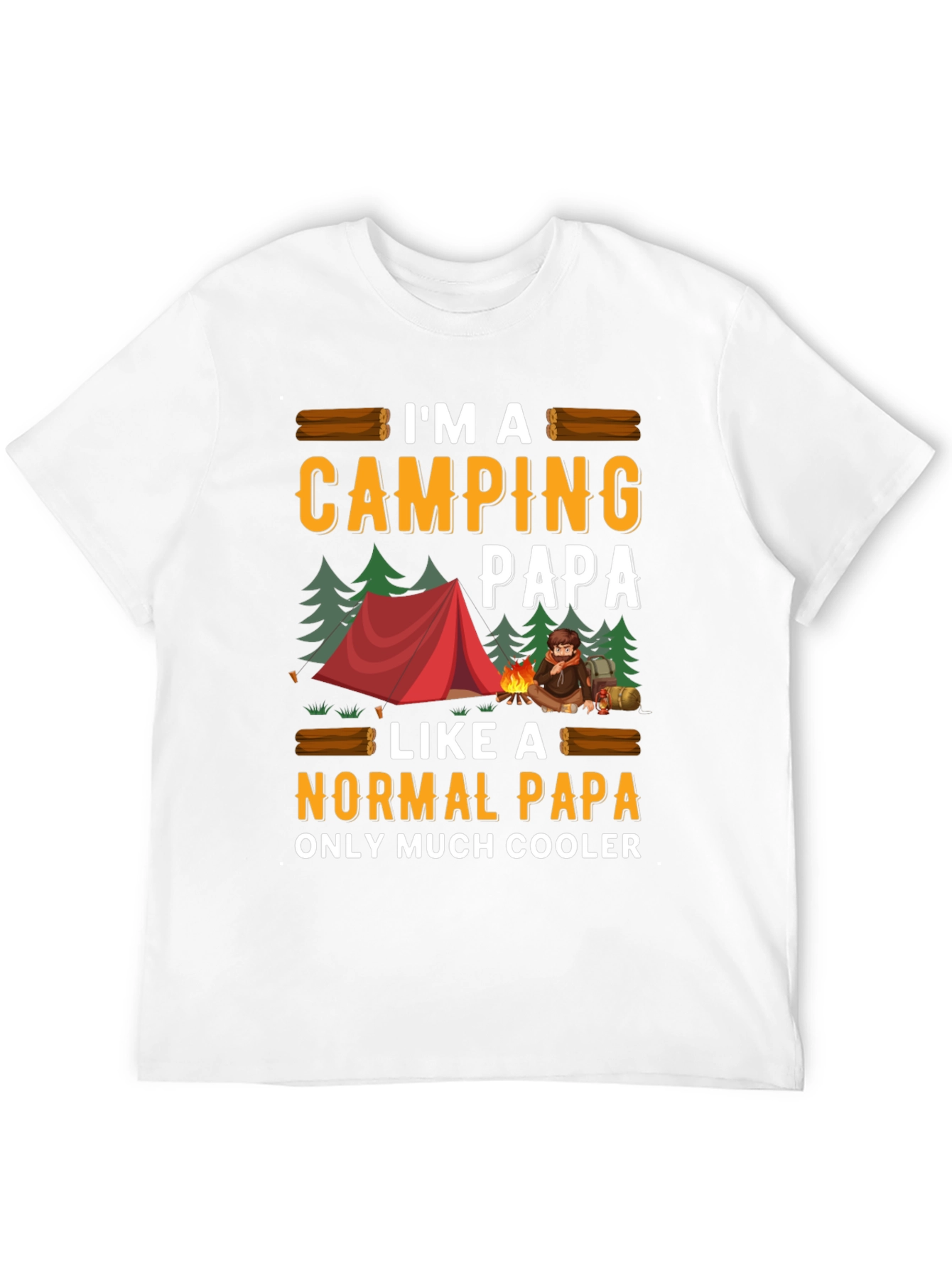 Camping Papa Graphic Tee - Cool Dad T-Shirt