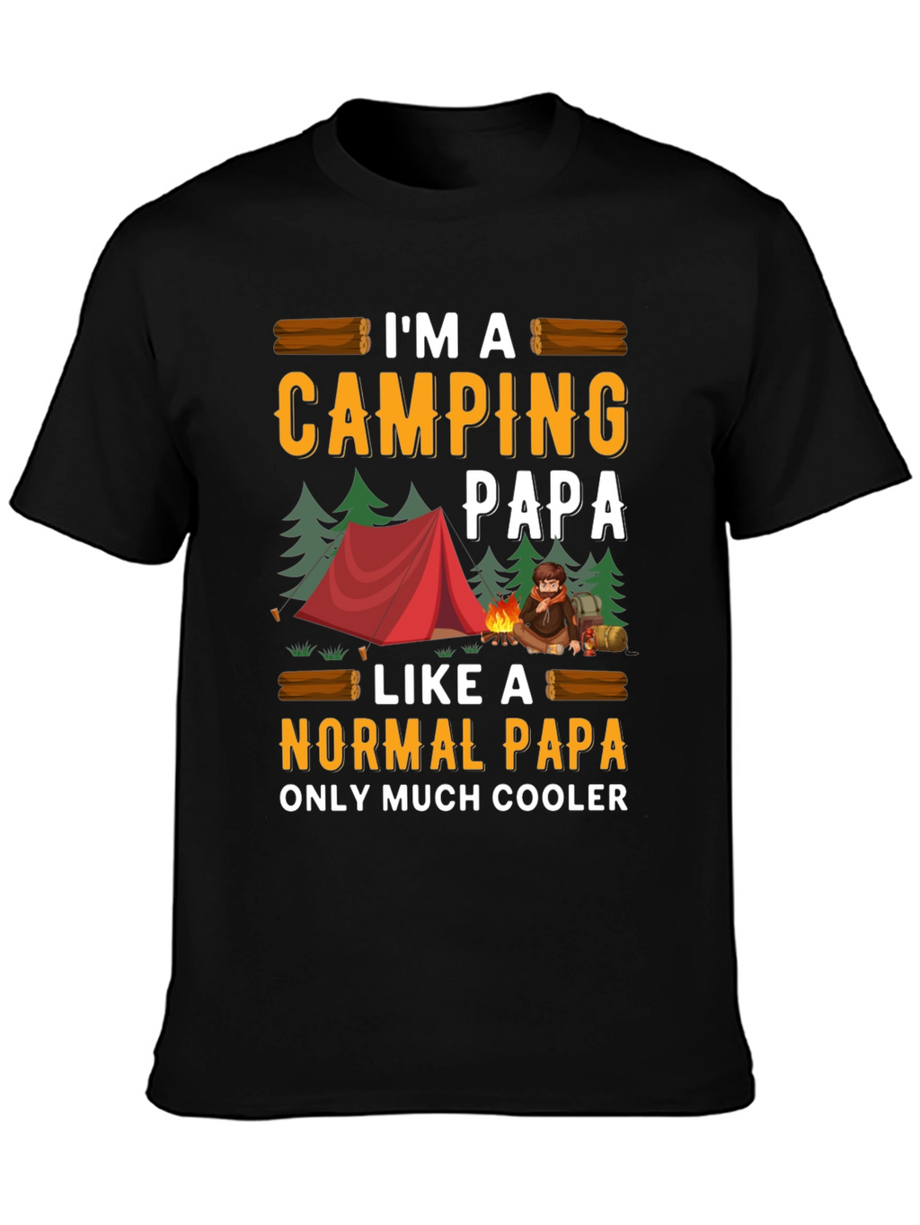 Camping Papa Graphic Tee - Cool Dad T-Shirt