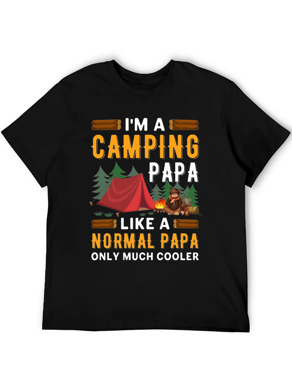 Camping Papa Graphic Tee - Cool Dad T-Shirt