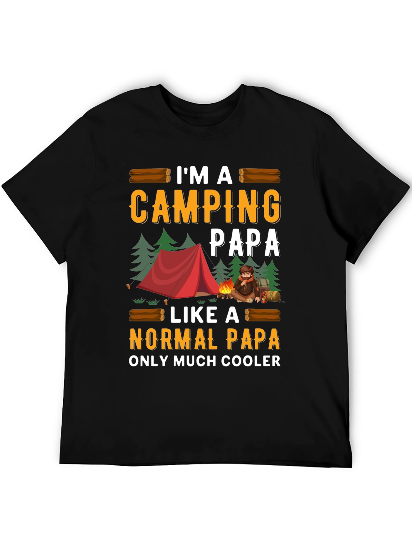 Camping Papa Graphic Tee - Cool Dad T-Shirt