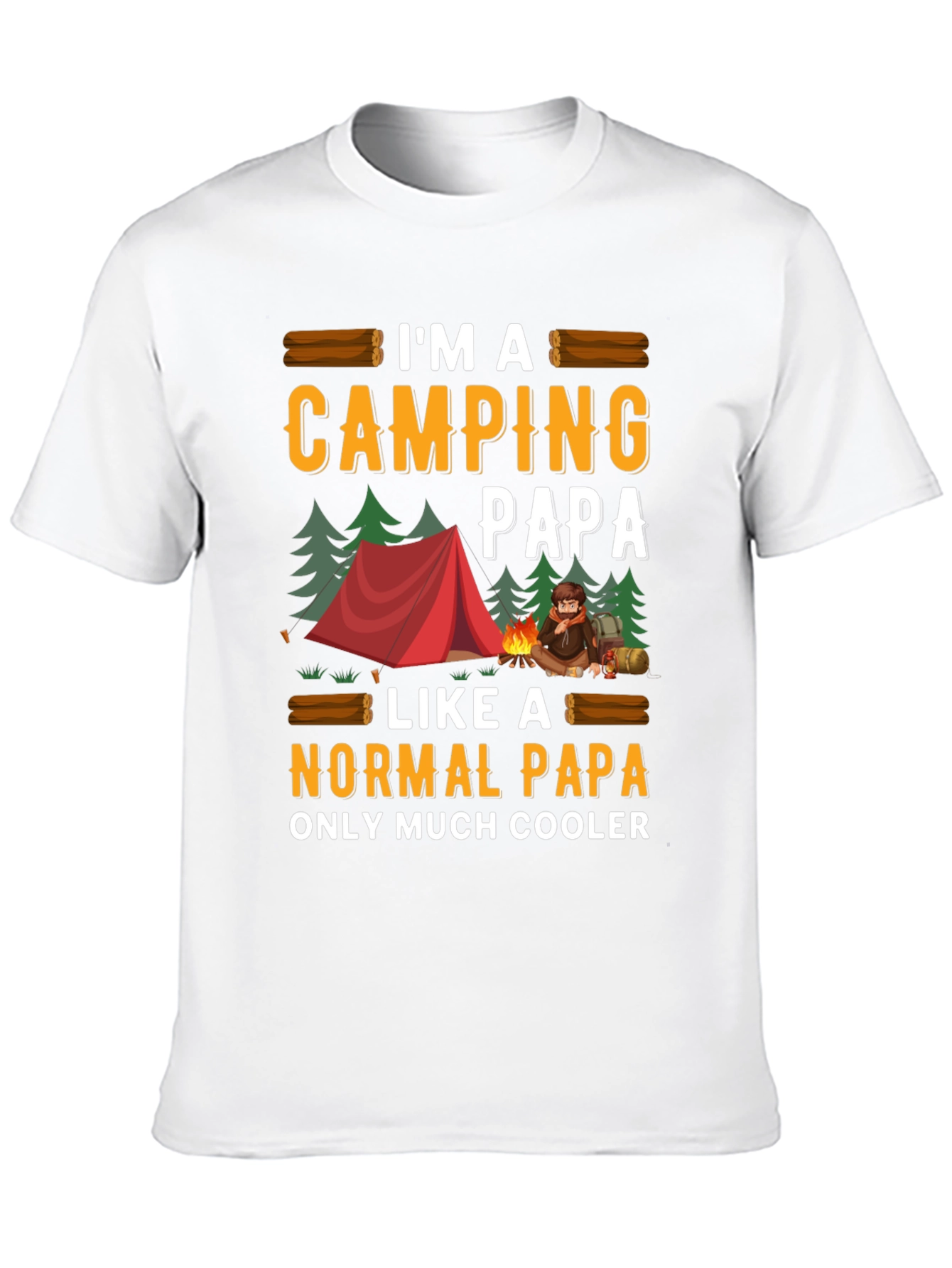 Camping Papa Graphic Tee - Cool Dad T-Shirt