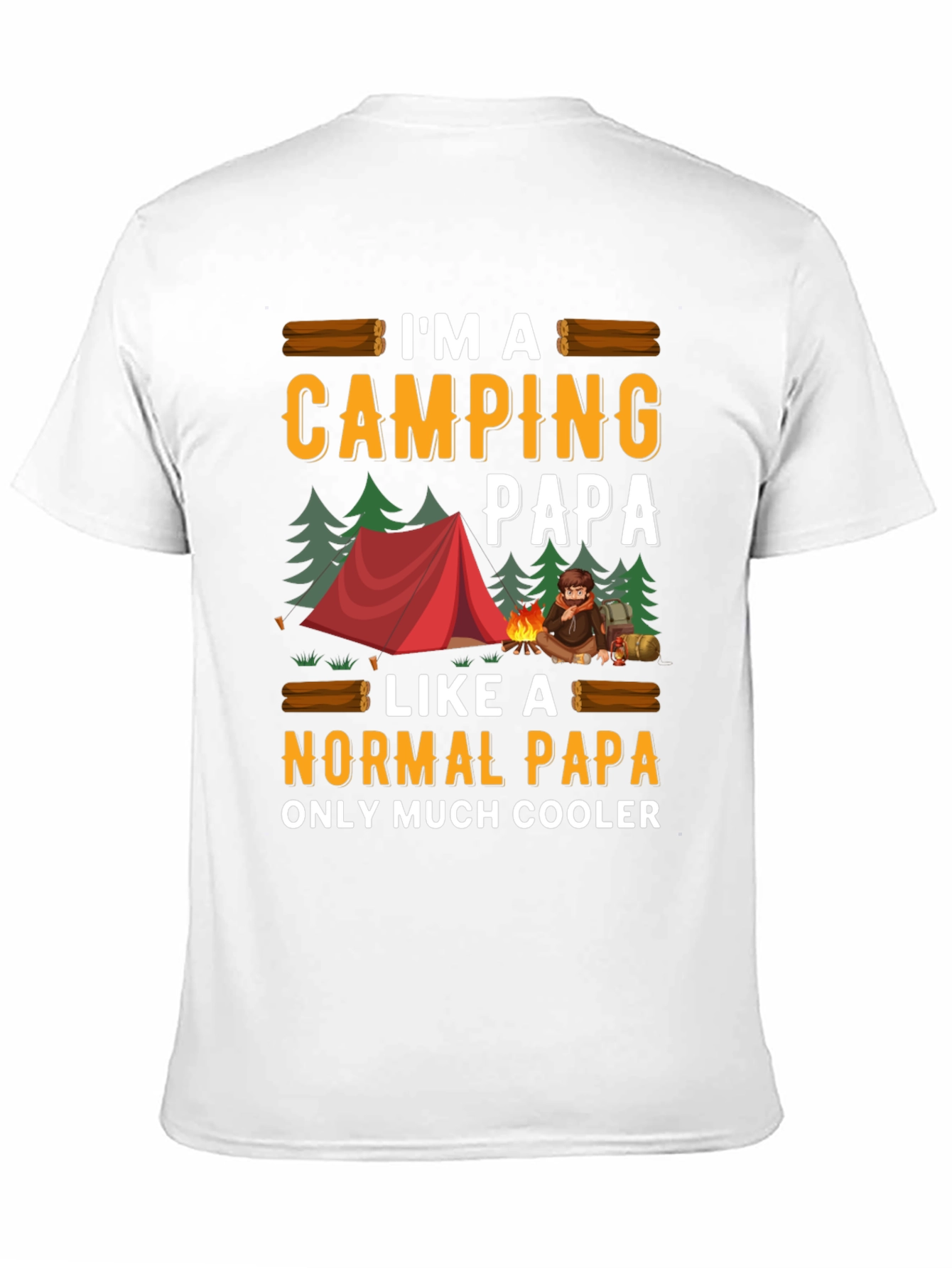 Camping Papa Graphic Tee - Cool Dad T-Shirt