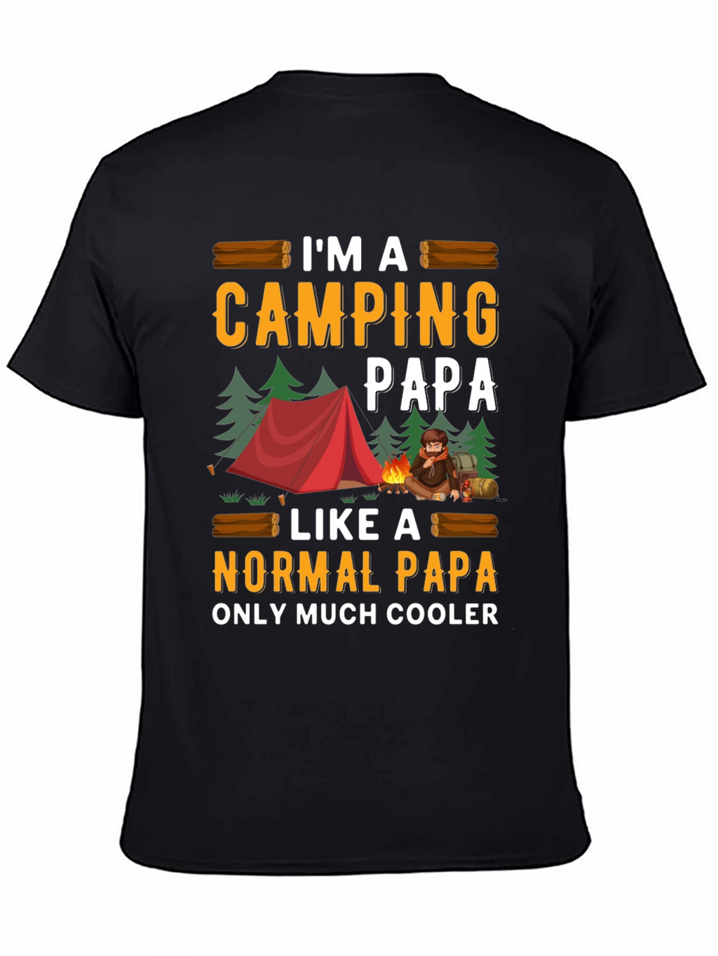 Camping Papa Graphic Tee - Cool Dad T-Shirt
