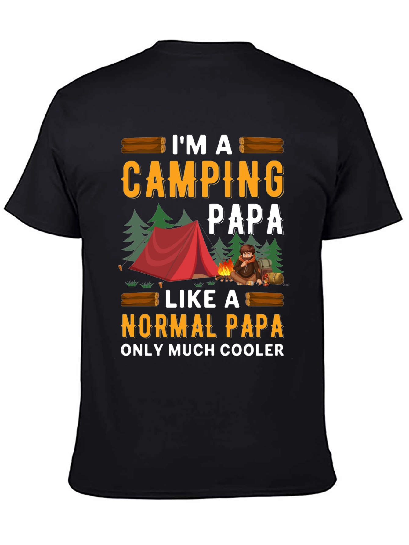 Camping Papa Graphic Tee - Cool Dad T-Shirt