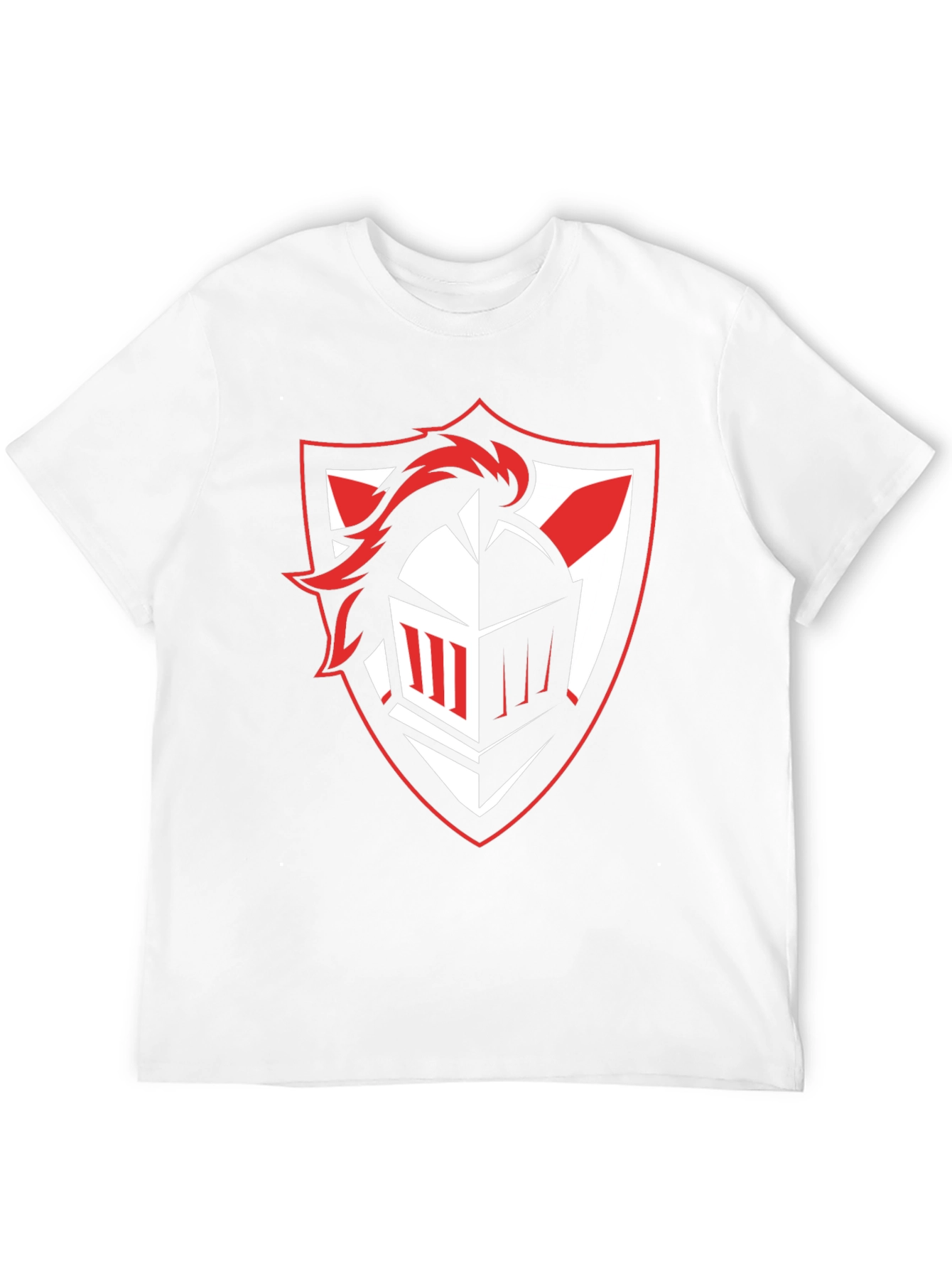 Knight Crest Graphic Tee - Black Cotton T-Shirt