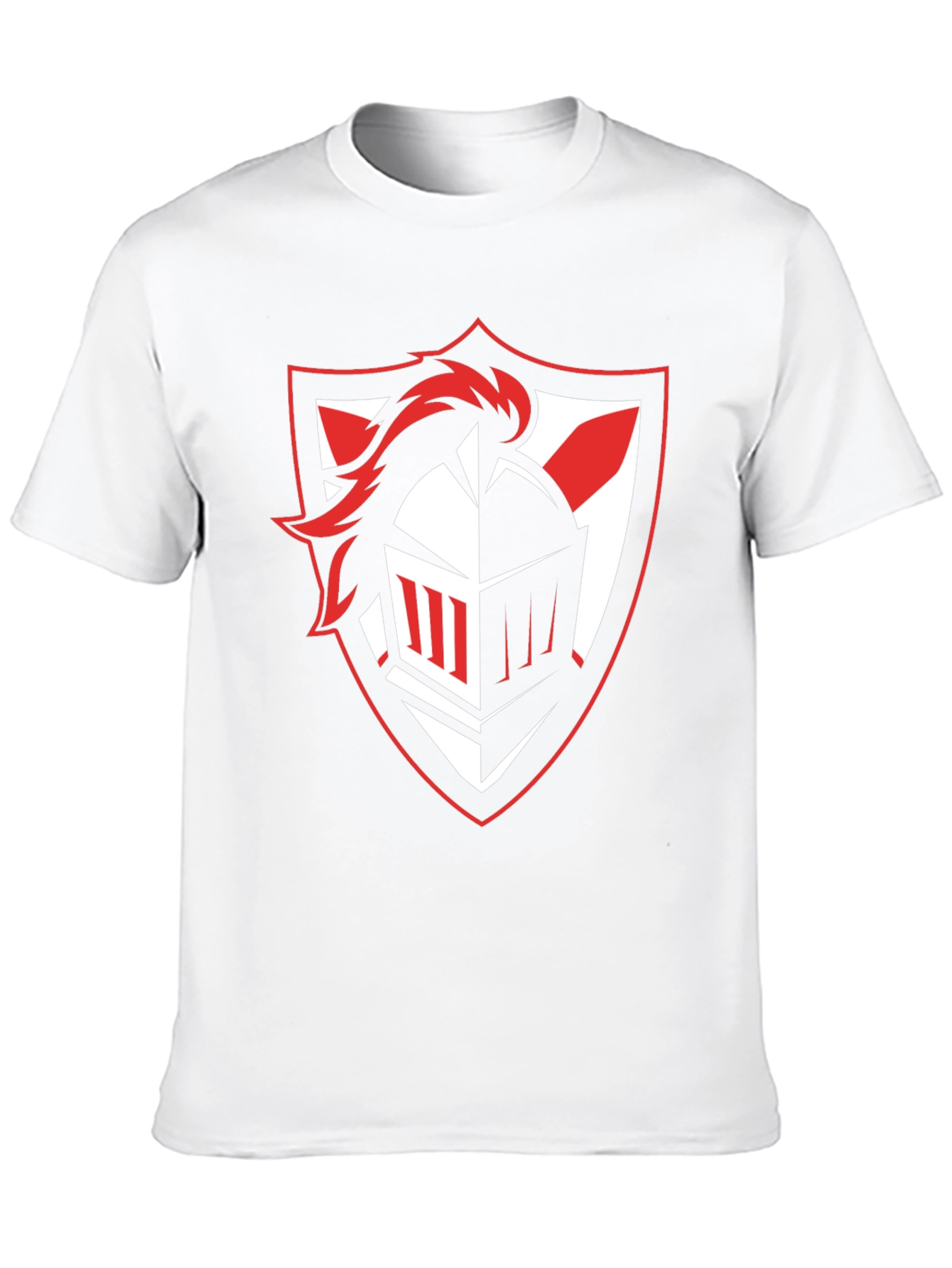 Knight Crest Graphic Tee - Black Cotton T-Shirt