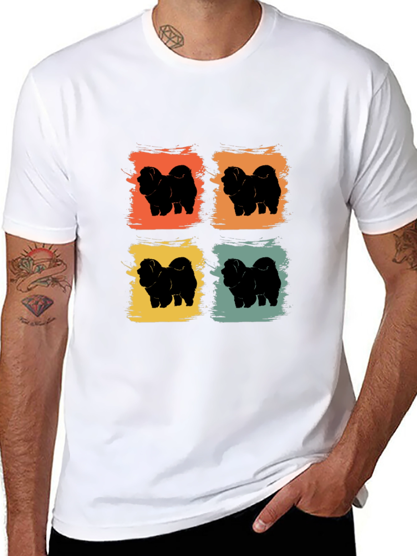 Retro Chow Chow Dog Lover T-Shirt