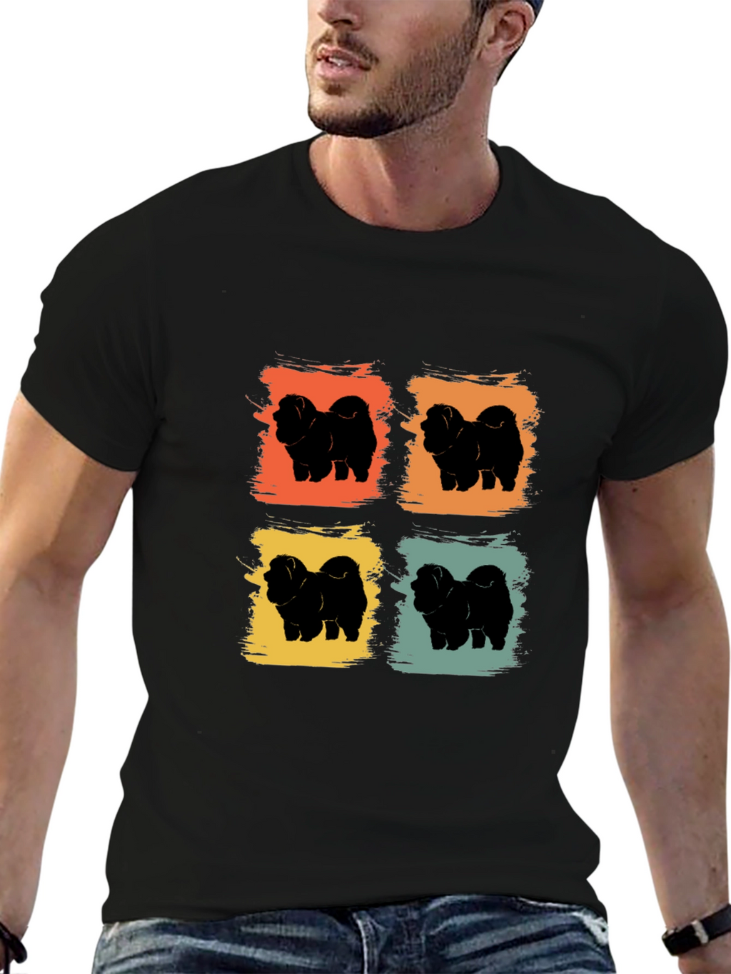 Retro Chow Chow Dog Lover T-Shirt
