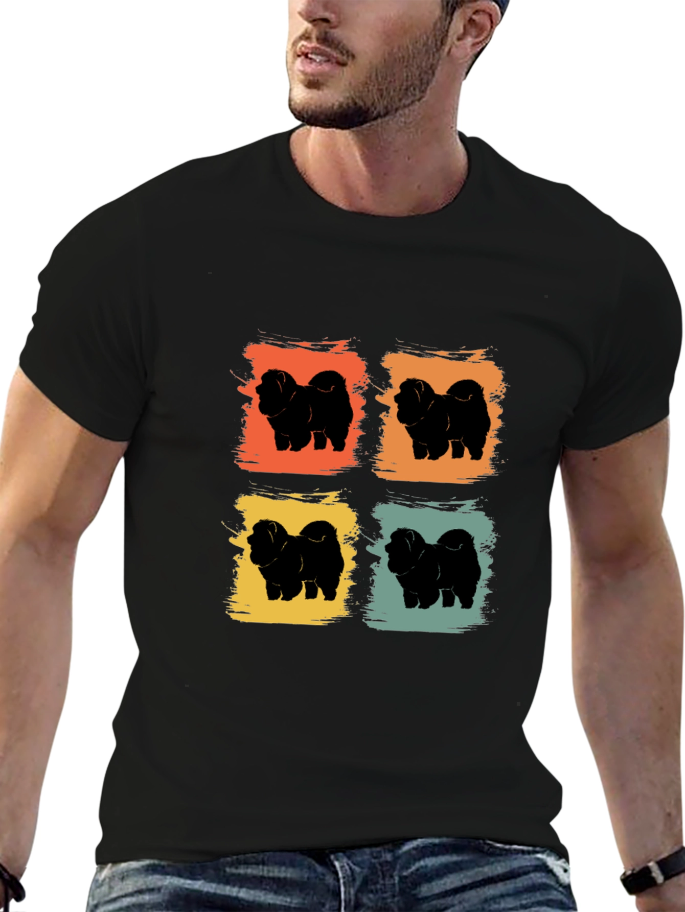 Retro Chow Chow Dog Lover T-Shirt