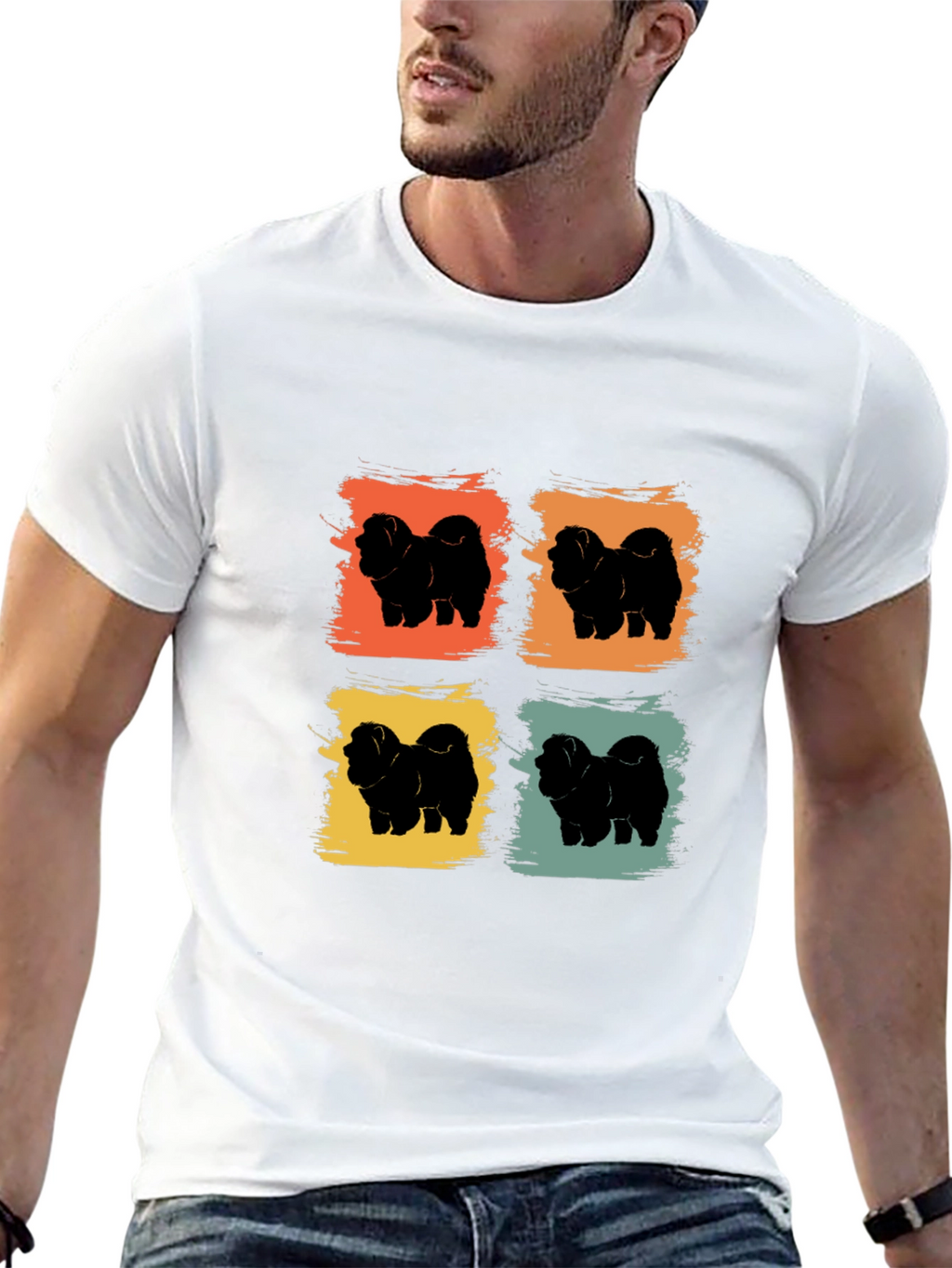 Retro Chow Chow Dog Lover T-Shirt