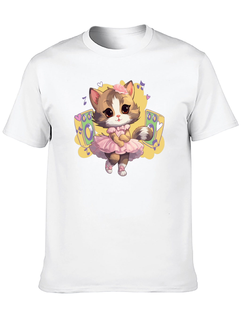 Cute Cat Ballerina Graphic Tee