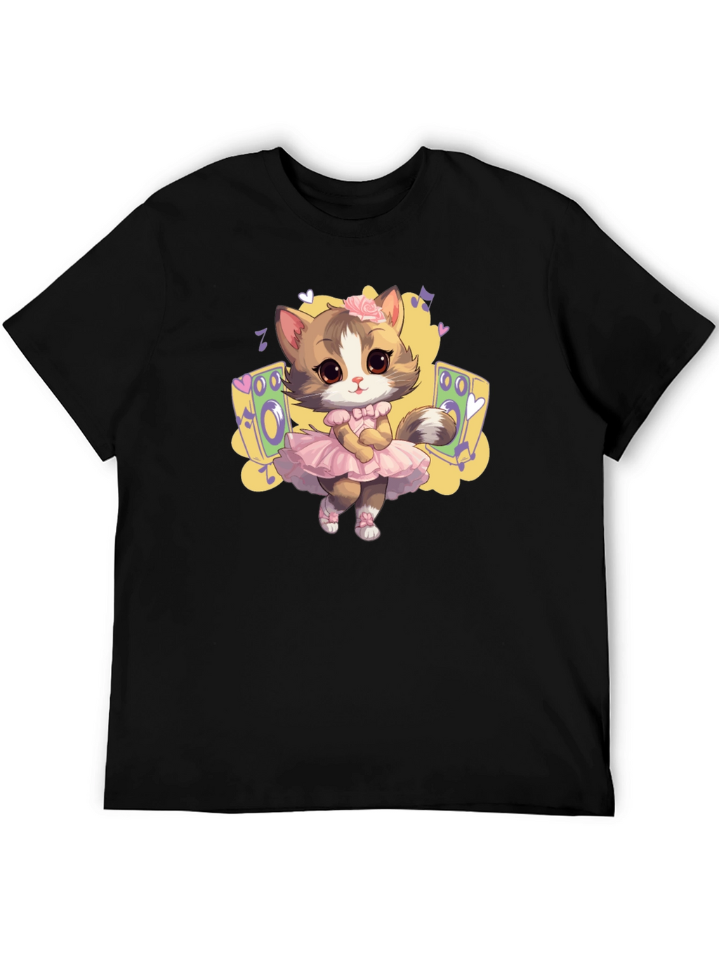 Cute Cat Ballerina Graphic Tee