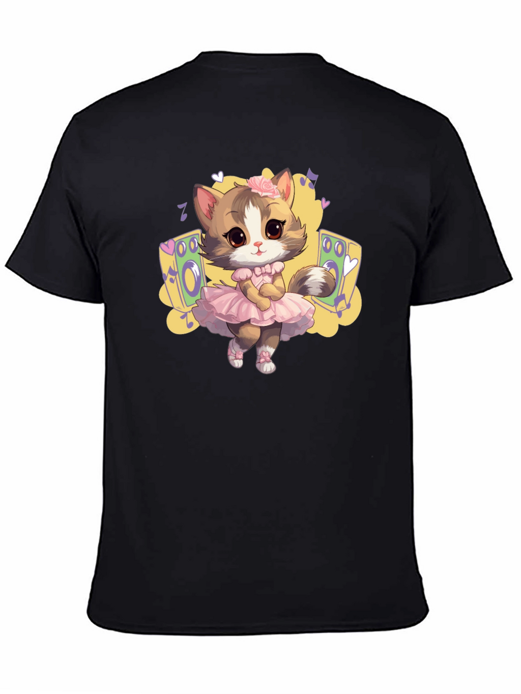 Cute Cat Ballerina Graphic Tee