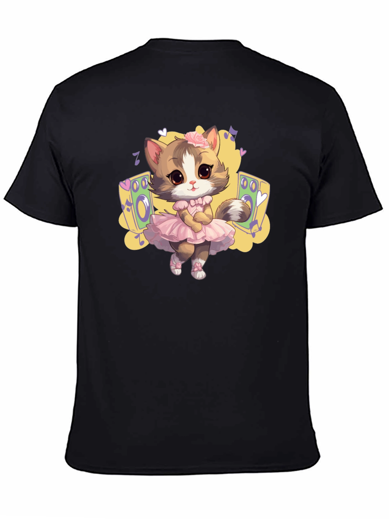 Cute Cat Ballerina Graphic Tee