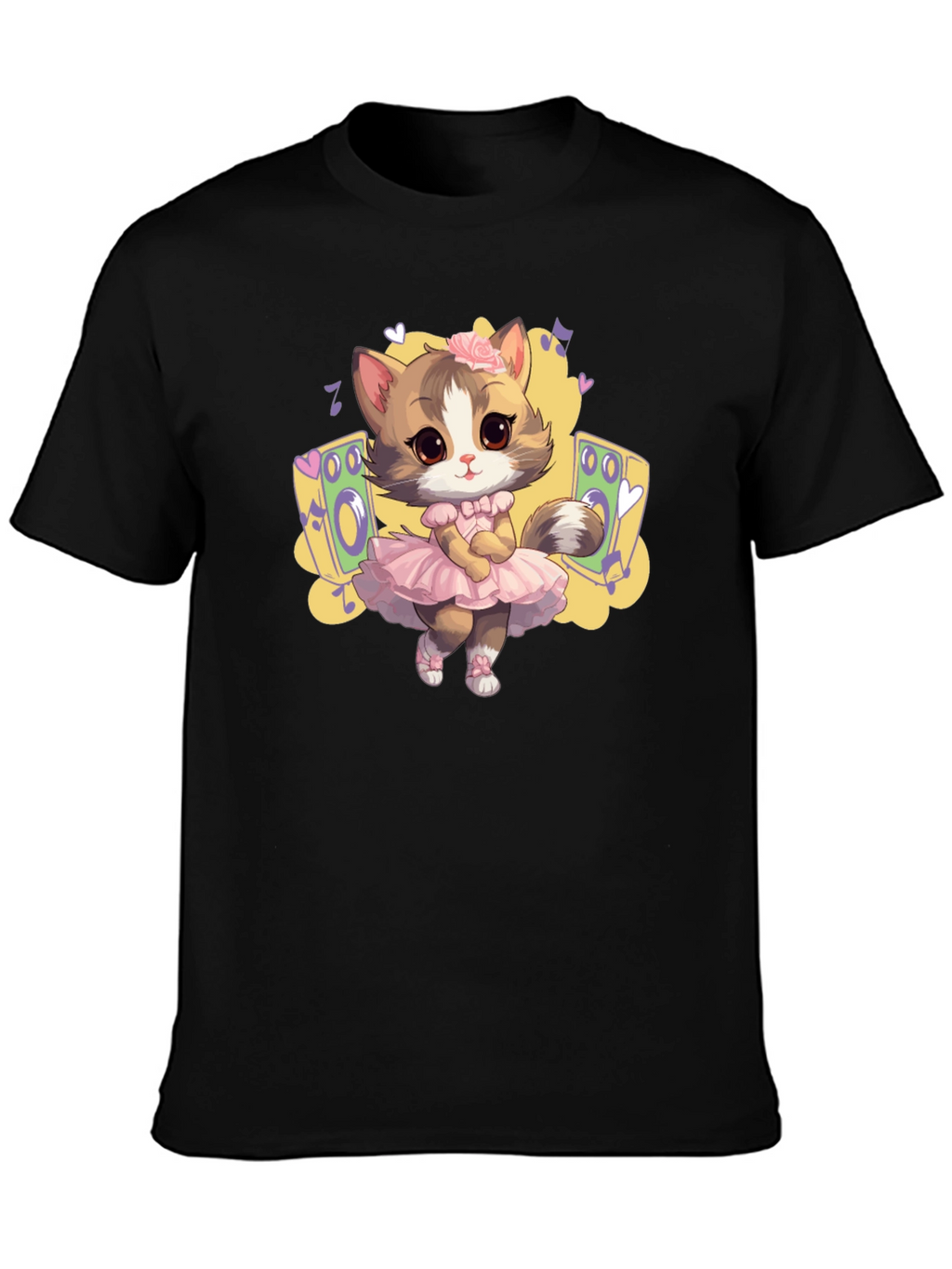 Cute Cat Ballerina Graphic Tee