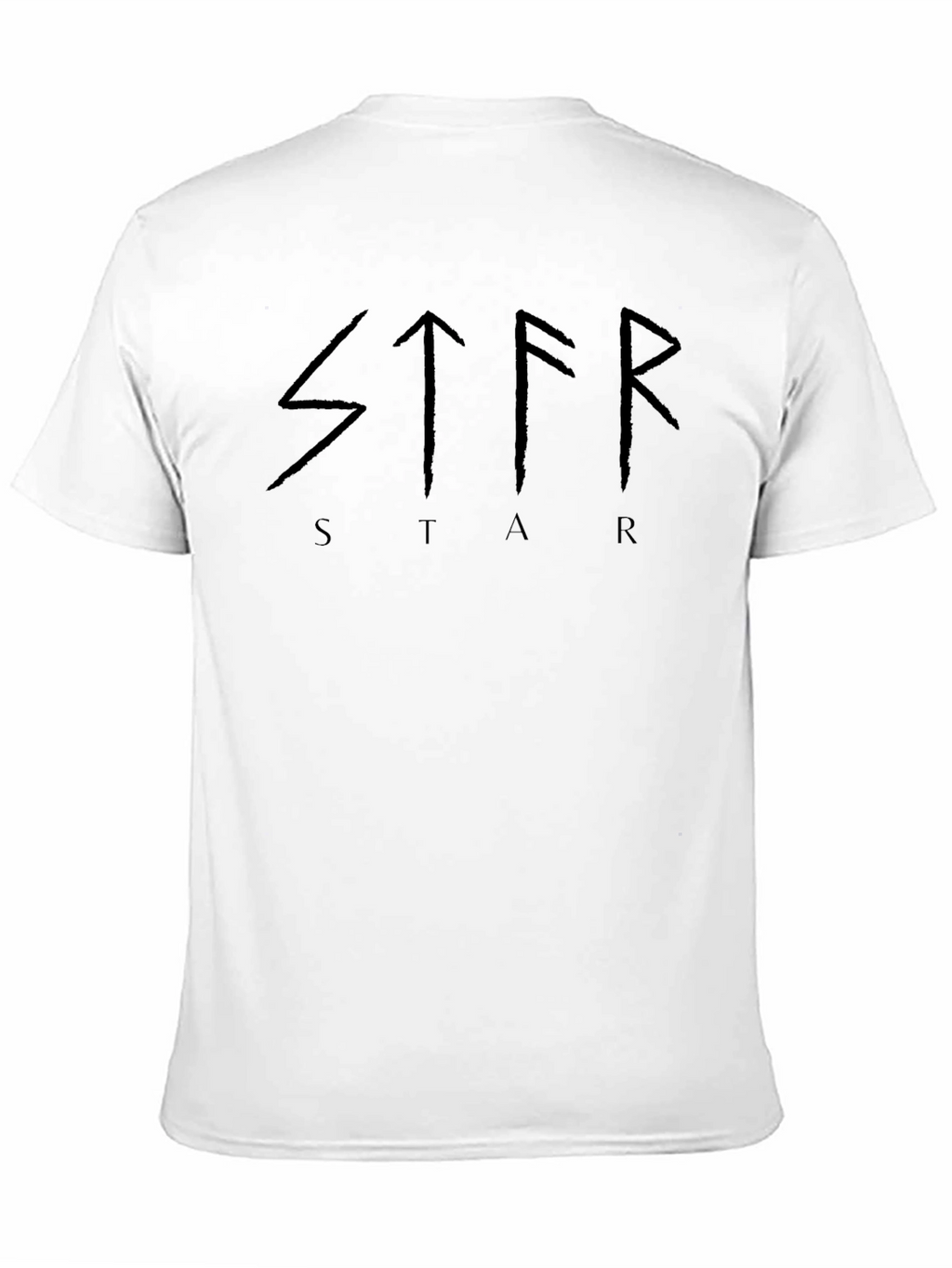 Black STAR Graphic Tee Shirt - Viking Runes