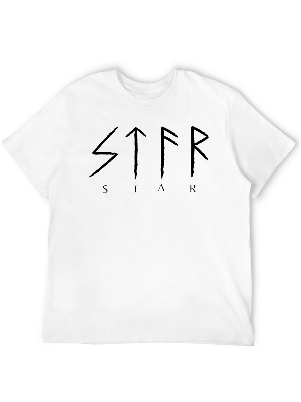 Black STAR Graphic Tee Shirt - Viking Runes