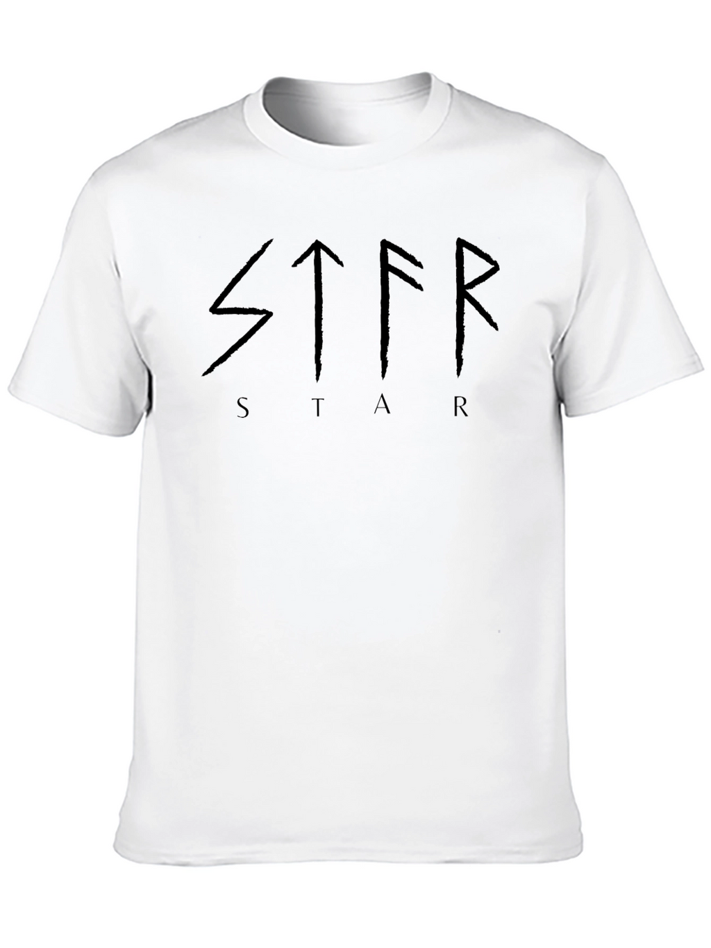 Black STAR Graphic Tee Shirt - Viking Runes
