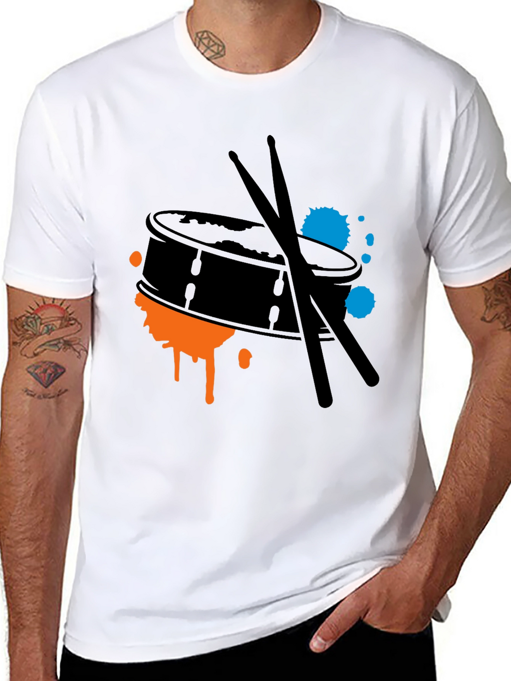 Drum Kit Splash Graphic Tee - Black