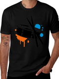 Drum Kit Splash Graphic Tee - Black