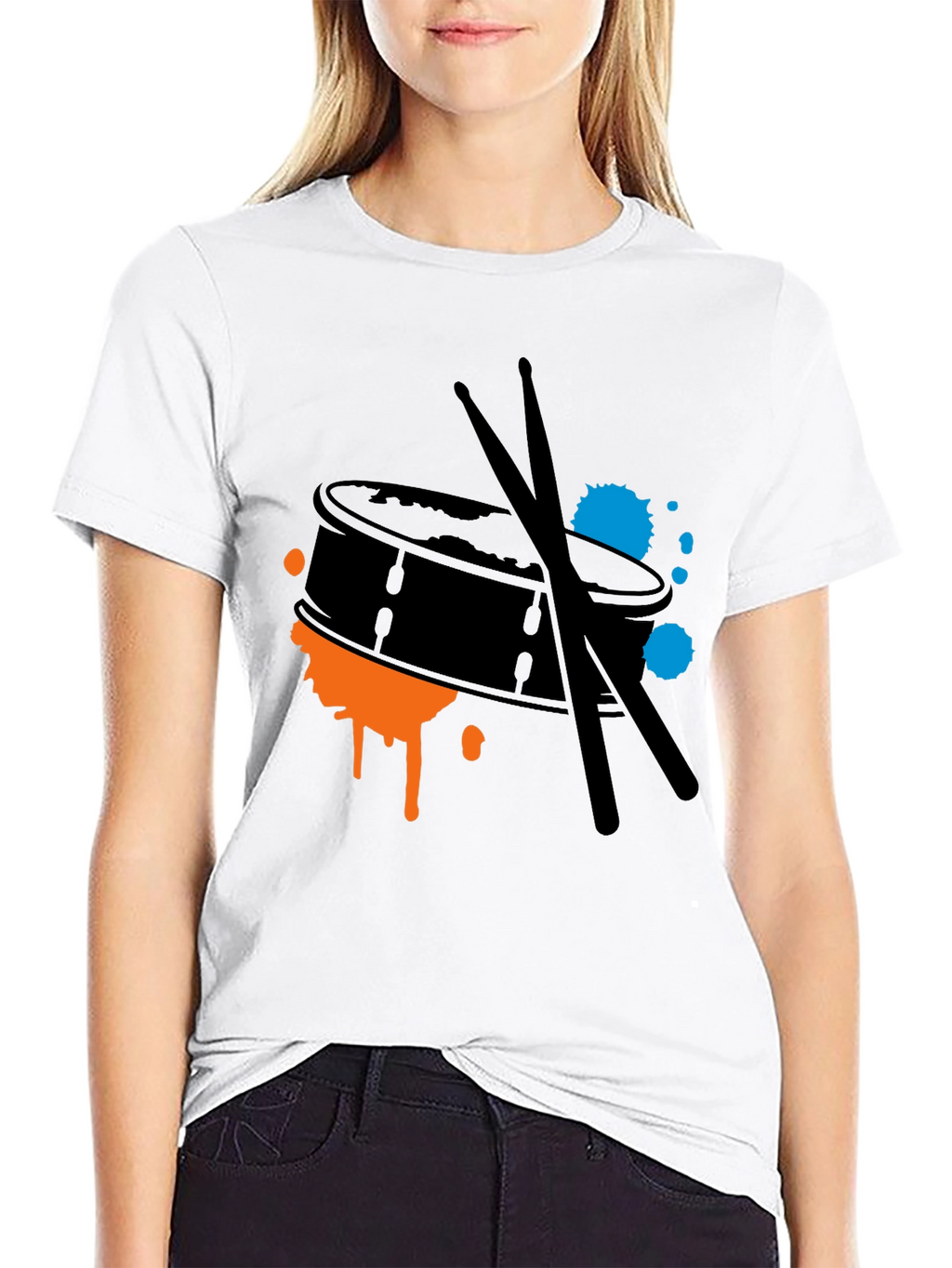 Drum Kit Splash Graphic Tee - Black