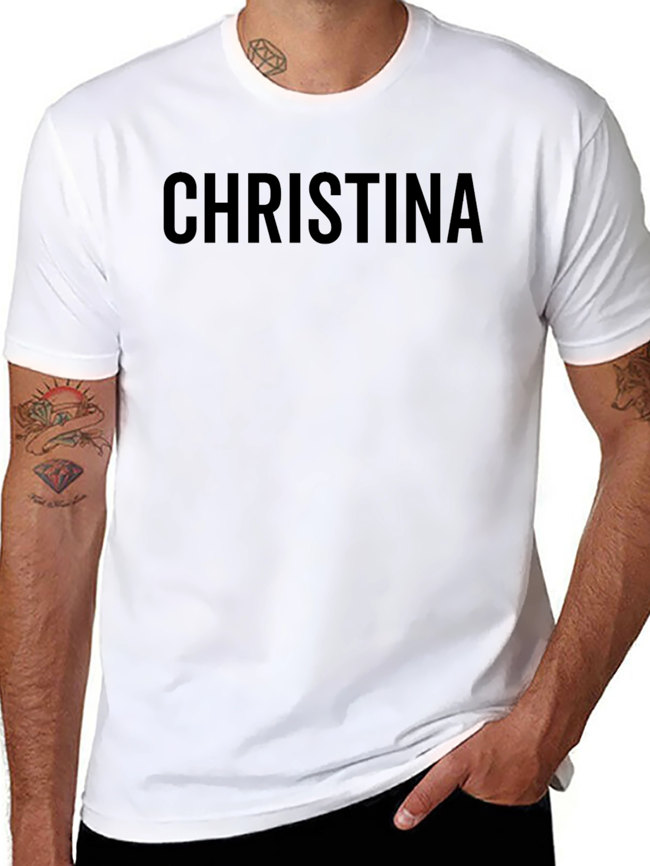 Christina Personalized Black T-Shirt
